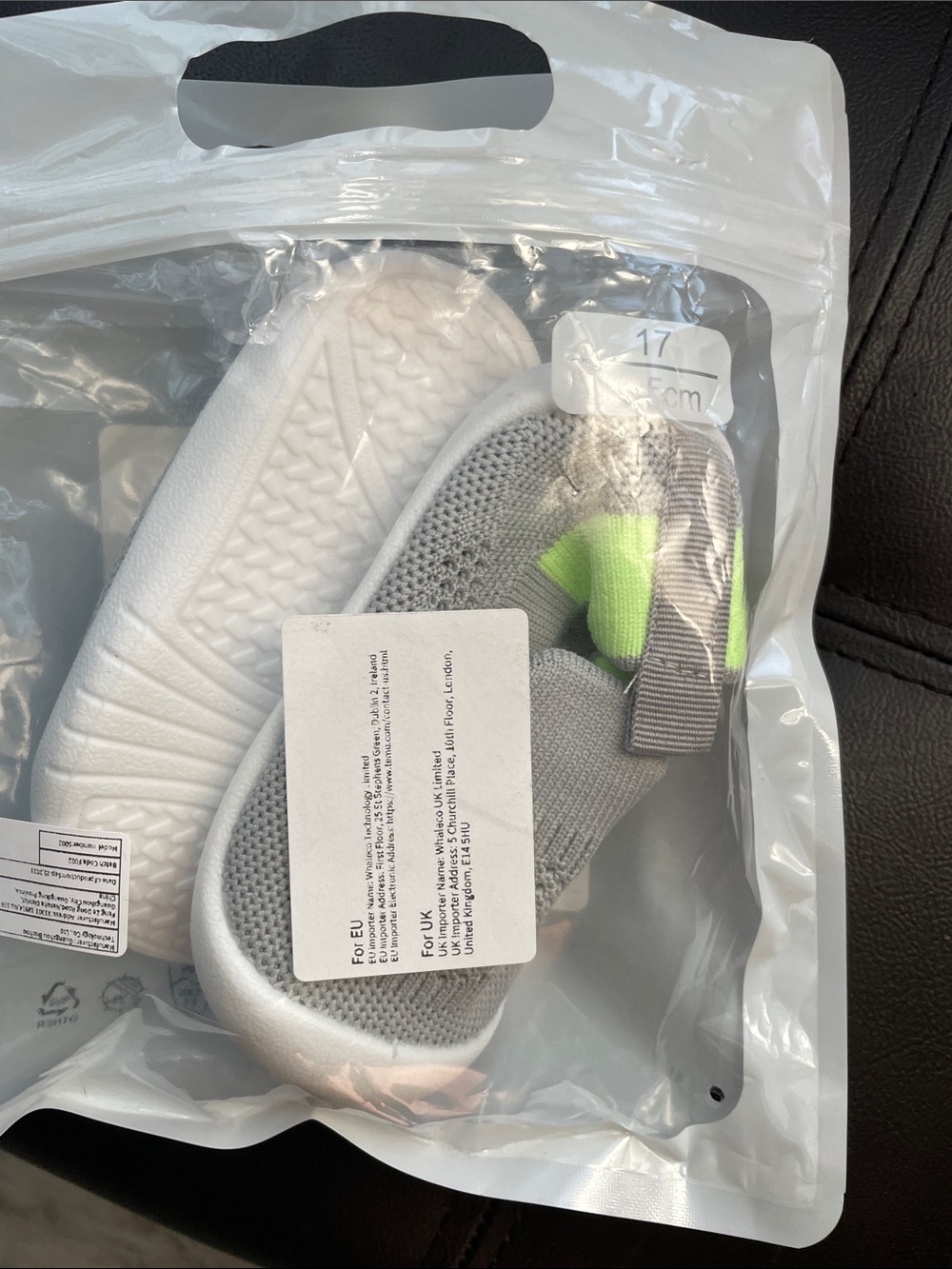Kids Gray Slip-On Sneakers with Neon Green Accent